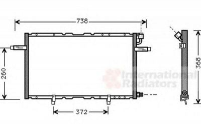 VAN WEZEL 37005297 -  Конденсатор, кондиционер